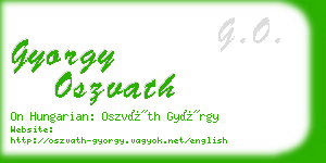 gyorgy oszvath business card